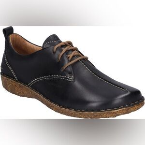 Joseph Seibel Rosalie 50 Moccasin Oxford Black Leather Sneakers